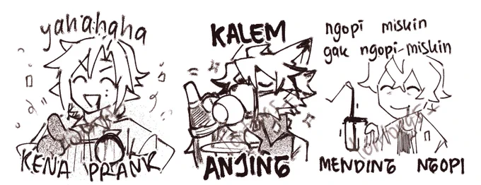 I've gotten behind on zzz quest and personal arts because I've been using free time either for rest or cmms haha– I'm  adjusting to manage time and energy better 😵‍💫 have  this  old  silly  doodle 