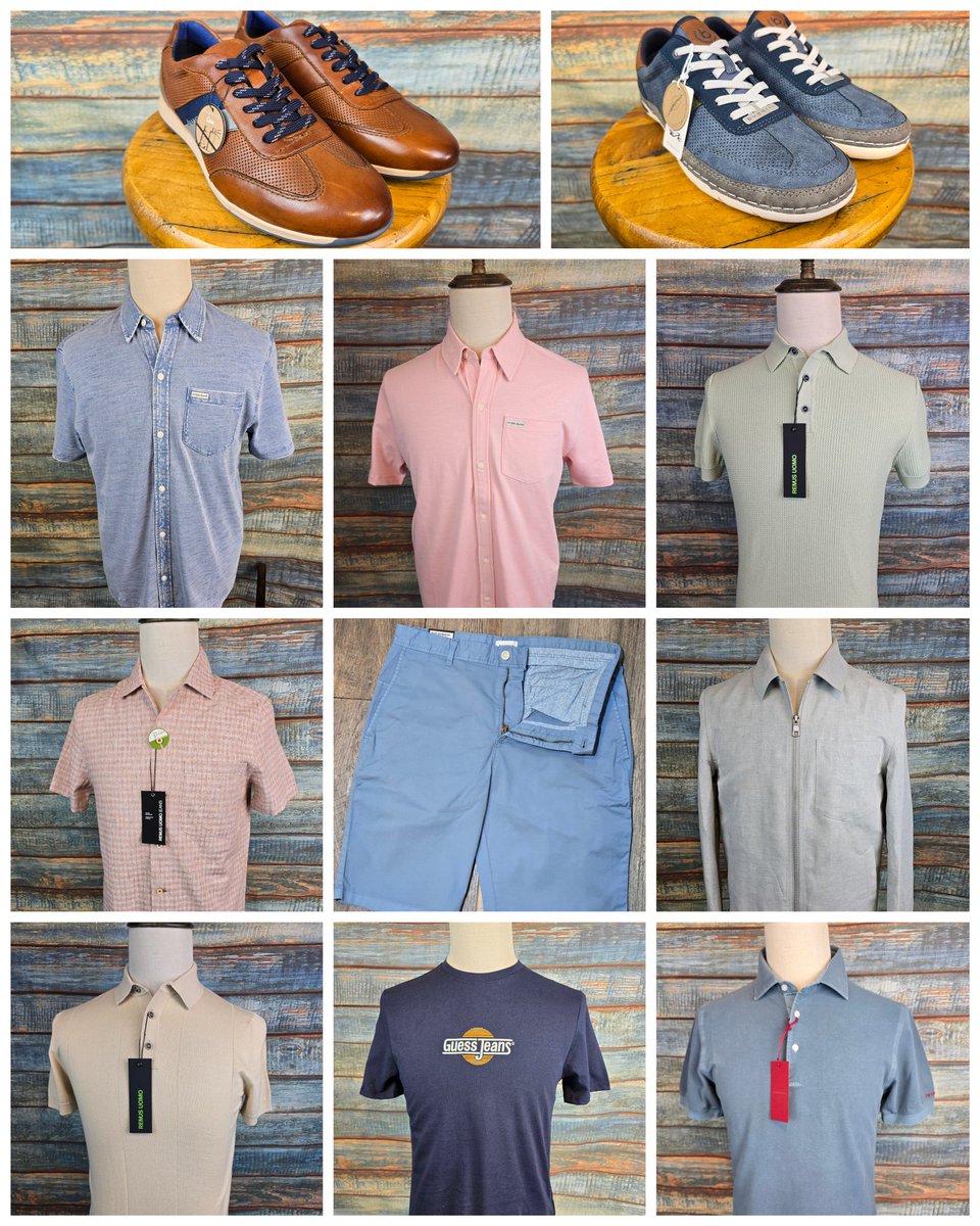 Get ready for the warm week ahead,  lots of short sleeve shirts, polo's, tees and shorts all available in-store and online retreat-clothing.co.uk. #summer #menswear #shortsleeve #Abergavenny #menshorts #polos #teeshirt
