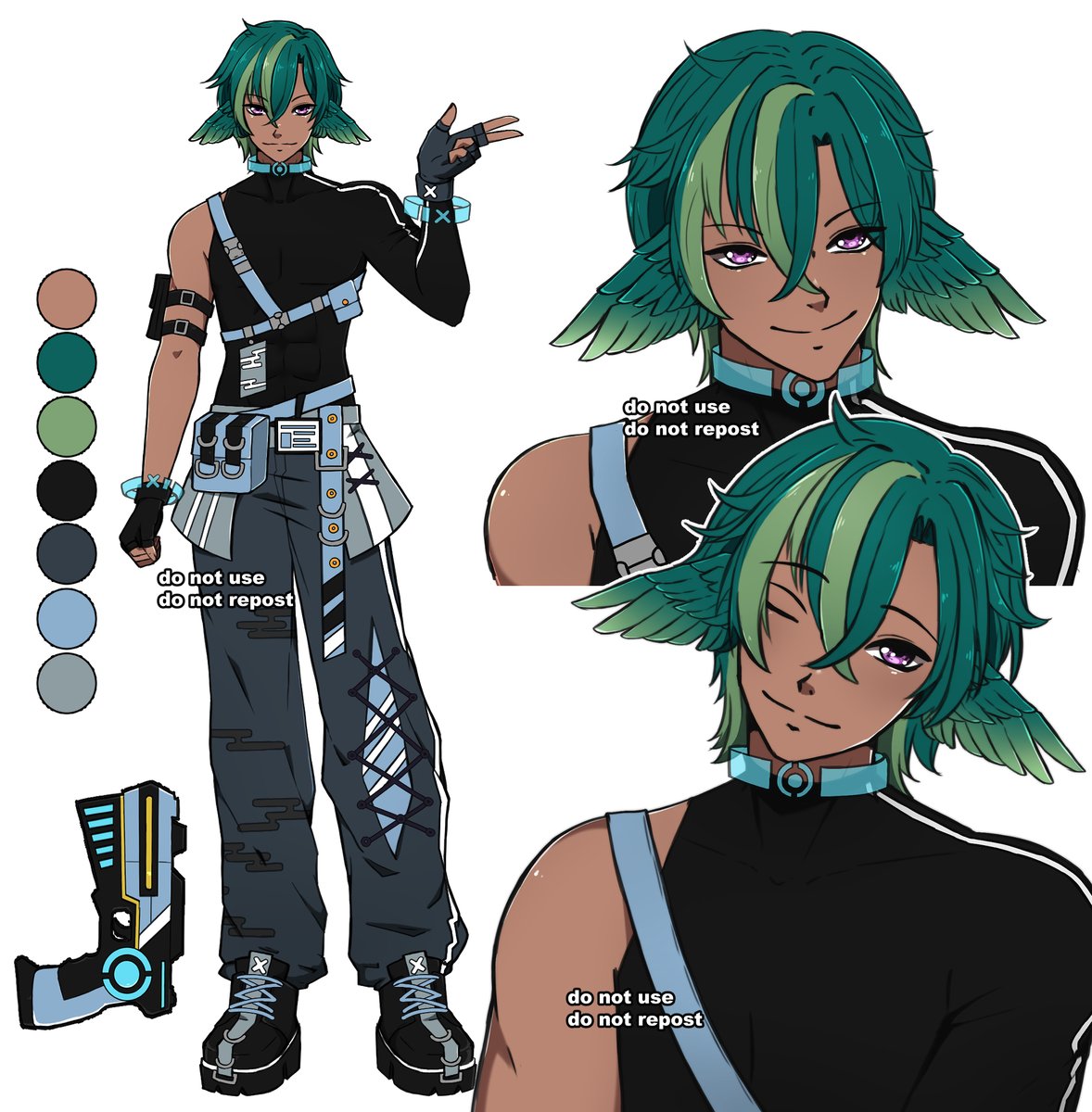ExorcistShii's tweet photo. I was fortunate enough to be able to commission @/ughdemay to refine/finalize the Cyberpunk Cultivator version of my OC.  Please do give them a follow, they do custom work like this as well as fantastic adoptables! https://t.co/bDn2McBb6A