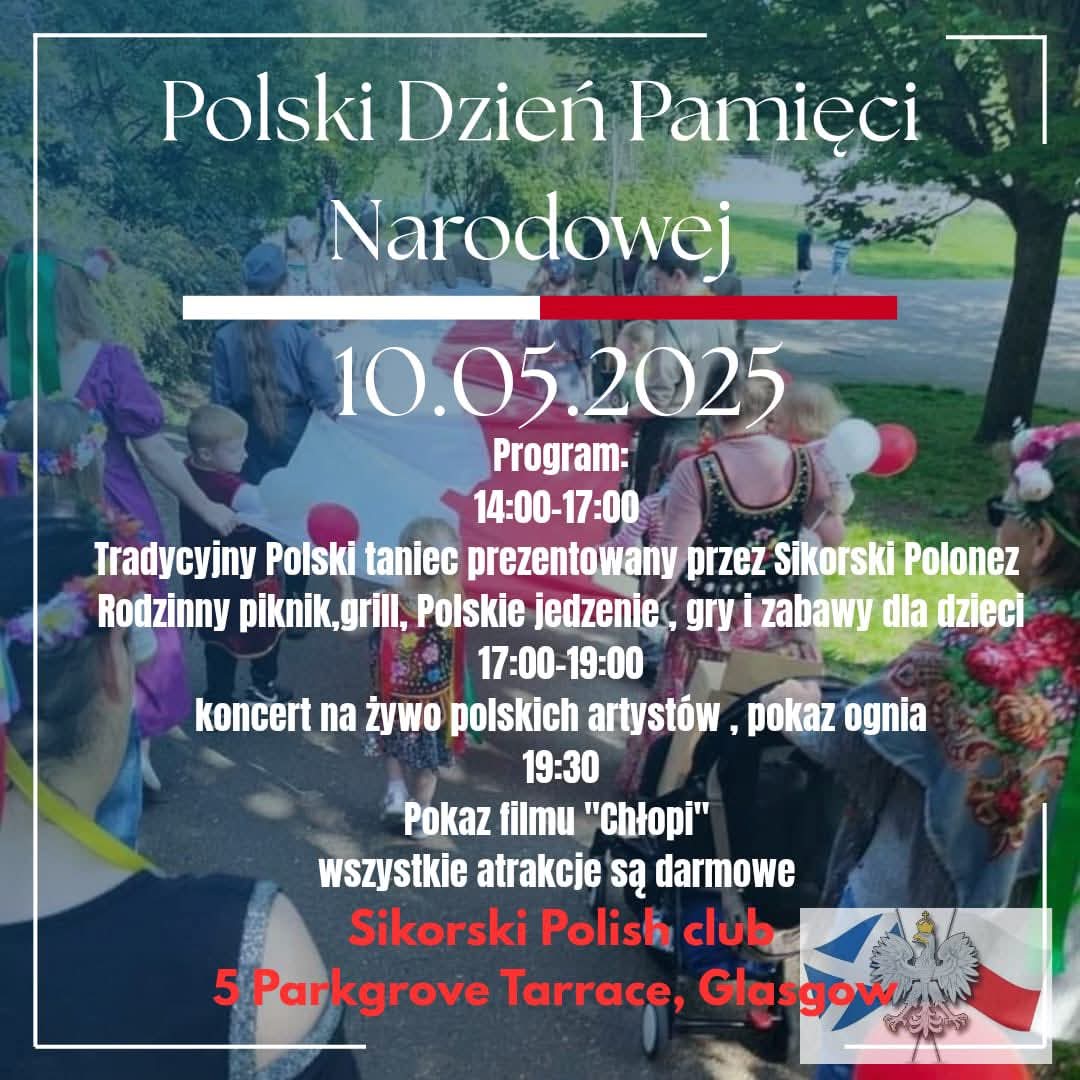 GroupPolonez's tweet photo. Zapraszamy na Dzień Dziedzictwa Polskiego do Domu Polskiego w Glasgow🇵🇱💃🕺🌞🎶🍰🍭 https://t.co/VtfMnSaTBs