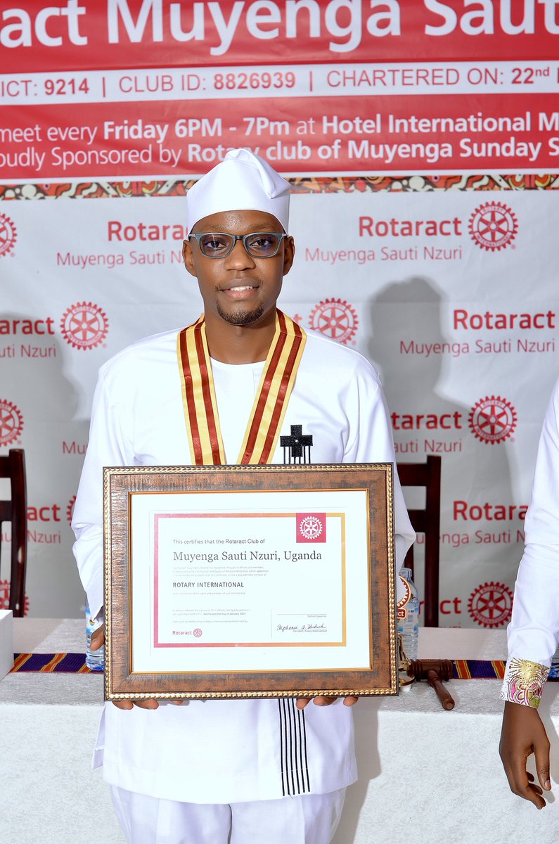 RAC_SautiNzuri's tweet photo. What an incredible night! We celebrated our charter and the installation of our new President. @AverinoVil
Deepest gratitude to our guests, Rotarians, fellow Rotaractors, and everyone who made it so special!
Let the service continue! #sauti #nzuri #RotaryFamily #presidency https://t.co/0GadlBUEDX