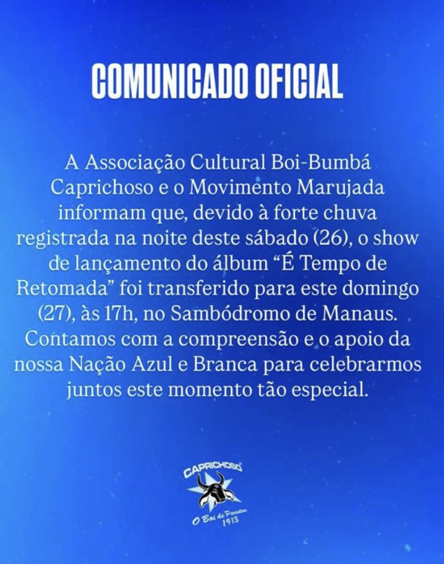 17 horas, no Sambódromo, É tempo de retomada✅
