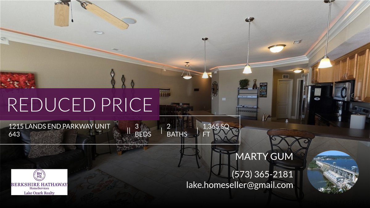 GumTeam's tweet photo. 📍 Reduced Price 📍 This recently reduced home at 1215 Lands End Parkway Unit 643 in Osage Beach won't last long, so, don't wait to set up a showing! Reach out here or at (573) 365-2181 for more information!

Marty Gum
Broker - Own... https://t.co/kf3o0s9qxP https://t.co/ObOANN3MUy