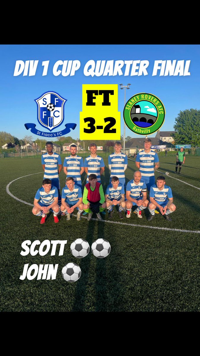 Result St Fiaccs 3 -Slaney Rovers 2 
<a href="/CarlowSoccer/">Carlow Soccer League</a> <a href="/harrysarticles/">Harry Shorthose</a>