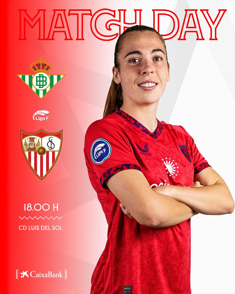 ¡Hoy jugamos!
Real Betis 🆚 #SevillaFCFem
🏟️ CD Luis del Sol 
🕔 18.00 horas 
❤️ Sevilla FC + live.sevillafc.es
🟣 twitch.tv/SevillaFC
📻 Sevilla FC Radio (91.6FM)
📲 <a href="/SevillaFC_Fem/">Sevilla FC Femenino</a> 
📺 <a href="/DAZN_ES/">DAZN España</a> 

#ElGranDerbi #LigaF #WeareSevilla