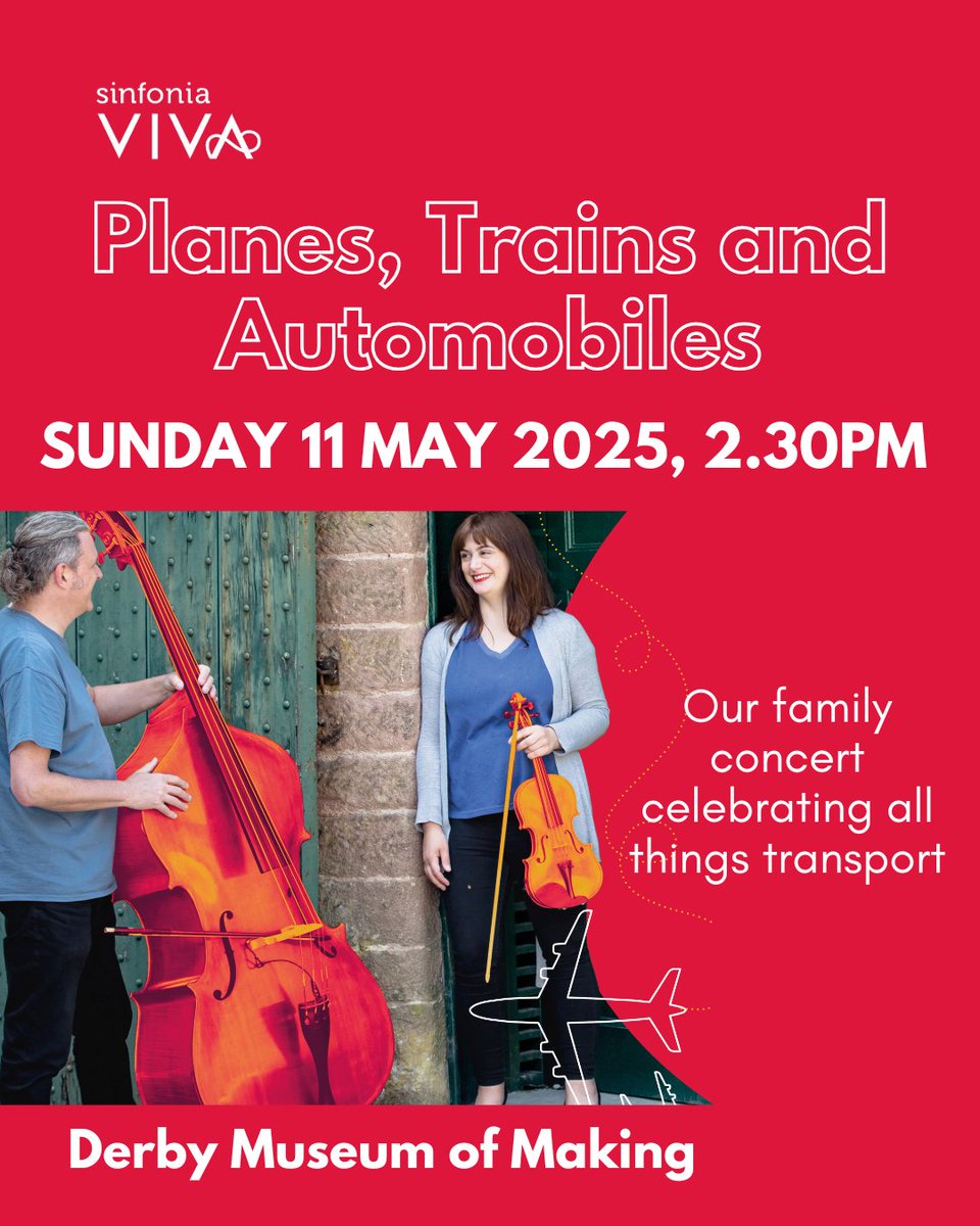 DerbyDaysOut's tweet photo. Join Sinfonia Viva at the Museum of Making for an interactive musical celebration of all things transport that will educate, inspire, and entertain. Family event suitable for 0-5 Y
⭐️ 11 May, 2.30pm
⭐️ Derby Museum of Making
⭐️ https://t.co/vc29PxvOk5
#SinfoniaViva #DerbyDaysOut https://t.co/s6COjv3QQ2