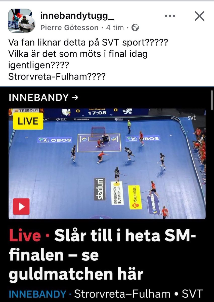 Surt med SM-silver. Men vi kommer igen!
Come on Fulham!
Wake up SVT!