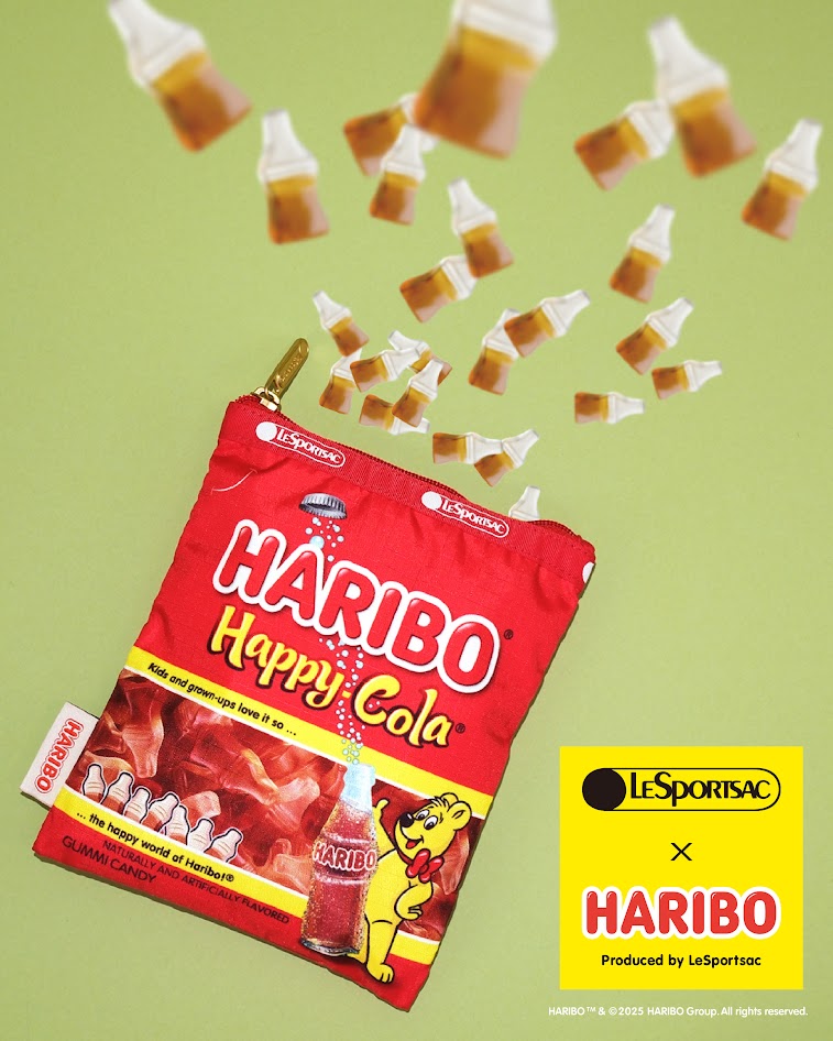限定】LeSportsac×HARIBO ハッピーコーラ フラットポーチ