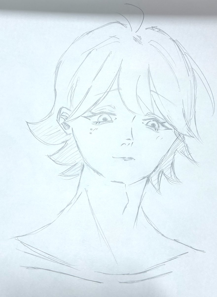 ちょっとバランス悪いかな〜って思ったけどかっこよく描けたのでは!?💖
