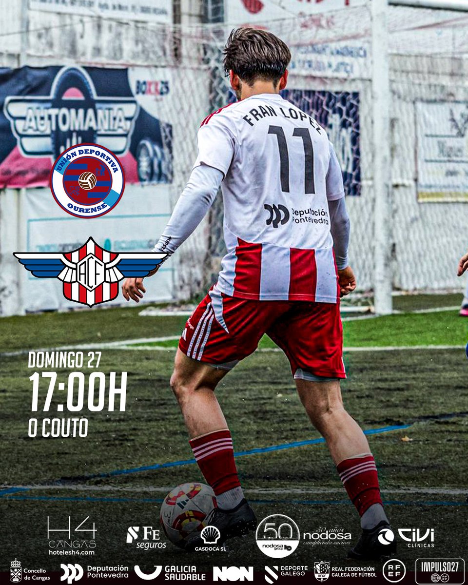 Alondras CF (@alondras_c_f) on Twitter photo 𝐇𝐨𝐱𝐞 𝐱𝐨𝐠𝐚𝐦𝐨𝐬!
Encontro ante o campión de liga que poderá seguirse a través da 📺TVG2.
🆚 <a href="/UDOurense2014/">UD Ourense 🐺</a>
🗓️ Domingo 27
🕒 17:00 horas
🏟️ O Couto
📸<a href="/berafotografia/">berafotografia</a> 🫶 𝐇𝐨𝐱𝐞 𝐱𝐨𝐠𝐚𝐦𝐨𝐬!
Encontro ante o campión de liga que poderá seguirse a través da 📺TVG2.
🆚 <a href="/UDOurense2014/">UD Ourense 🐺</a>
🗓️ Domingo 27
🕒 17:00 horas
🏟️ O Couto
📸<a href="/berafotografia/">berafotografia</a> 🫶