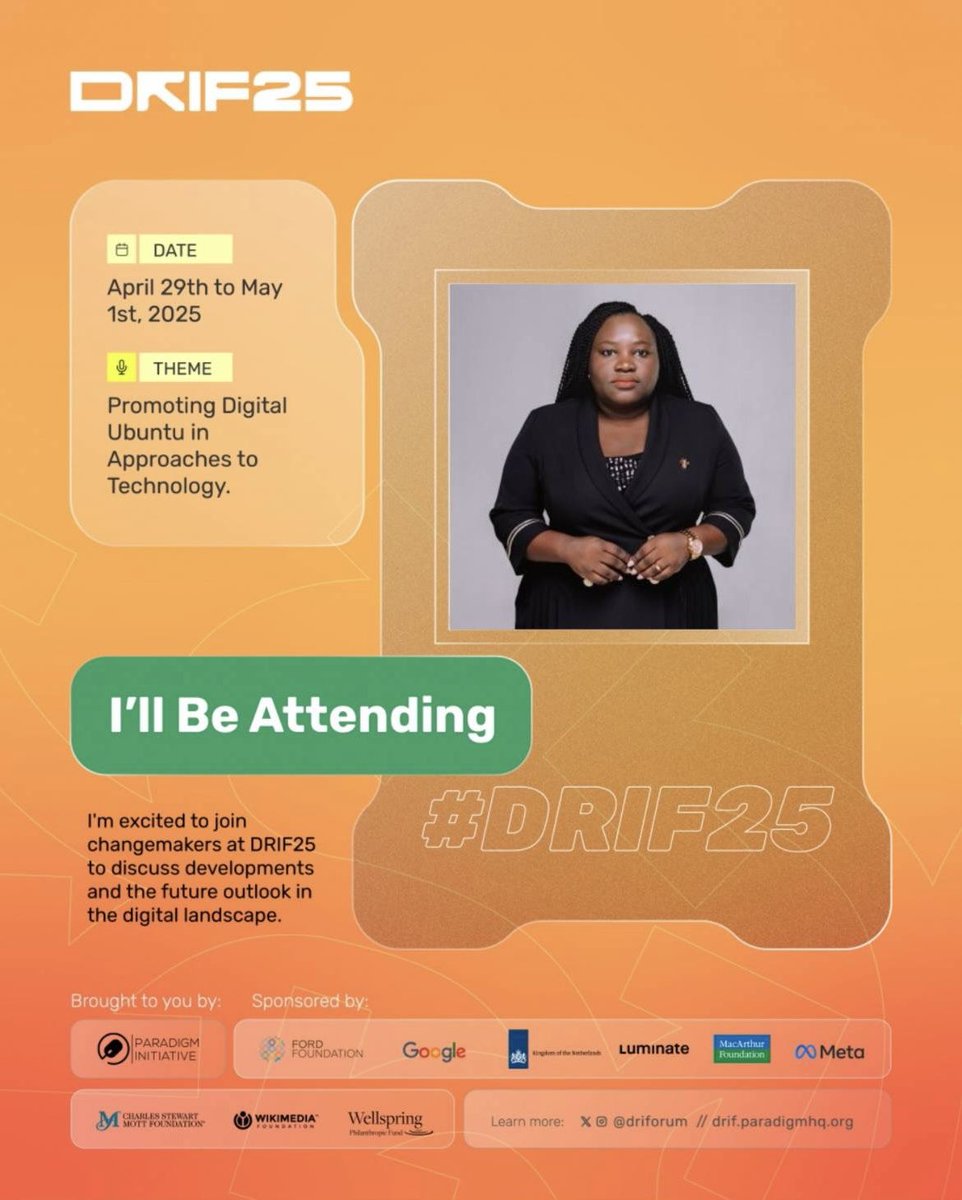 Tech &amp; Media Convergency (TMC) is excited to have our CEO, Asha D. Abinallah (<a href="/AD_Abinallah/">AshaDii</a>), joining global changemakers at #DRIF25 to discuss the future of the African digital landscape!

The Digital Rights and Inclusion Forum (DRIF), organized by Paradigm Initiative, is an