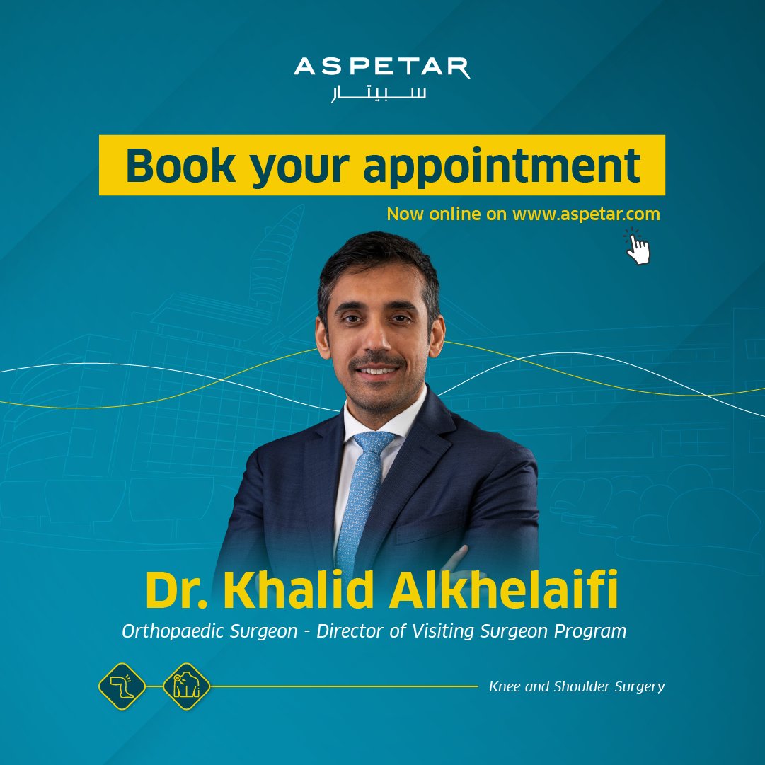 👨‍⚕️ Meet Dr. Khalid Al-Khelaifi, Orthopaedic Surgeon and Director of the Visiting Surgeon Program!

Specializing in sports medicine, knee and shoulder arthroscopy, and traumatology, Dr. Al-Khelaifi's experience extends to on-the-field care through his coverage of many teams and