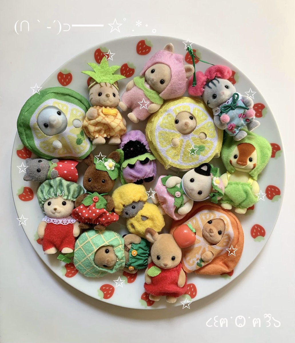 httpsylvanian's tweet image. 𓂃𓈒⟡ fruit babies 🥣.ᐟ