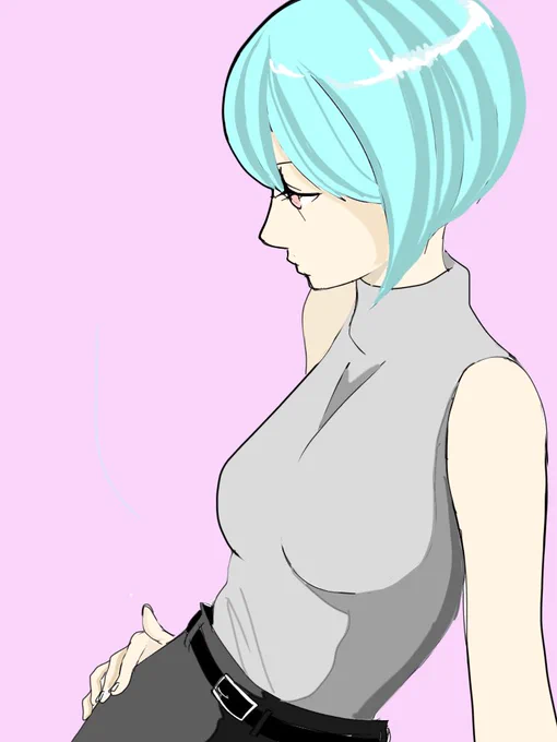 在廊中に描いたら落書き#女の子 #イラスト #創作イラスト 