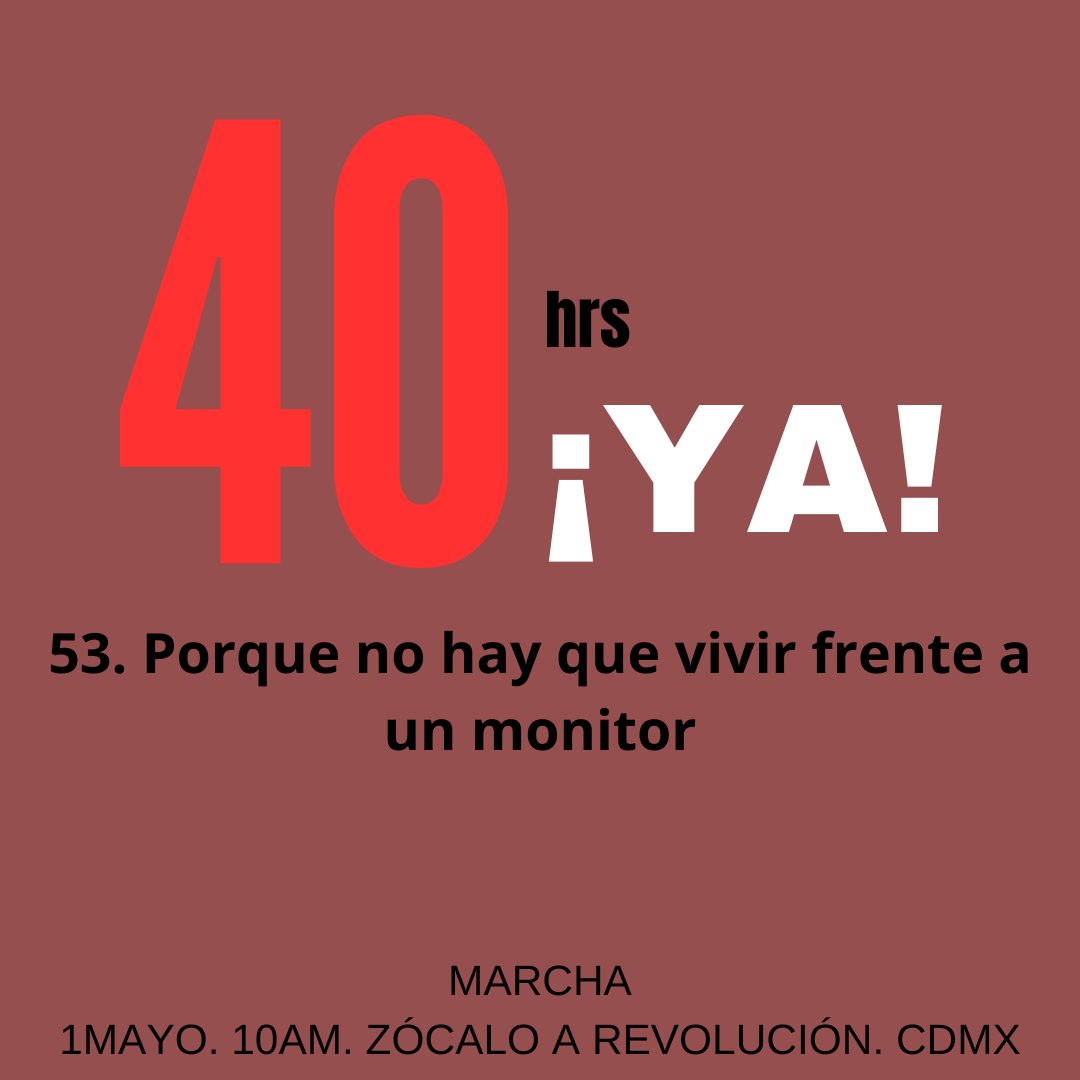 ¿Cuál es la tuya?
#yoxlas40horas #40horasya