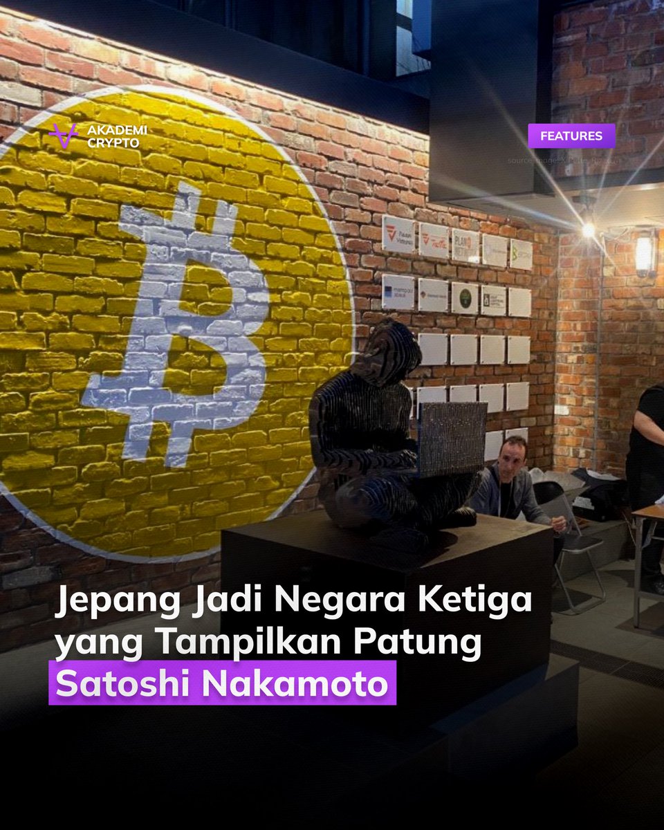 Sebuah patung ikonik yang didedikasikan untuk pencipta Bitcoin (BTC) Satoshi Nakamoto tampak mulai ditampilkan di beberapa negara. Setelah sebelumnya El Salvador dan Swiss memasang patung tersebut, kini giliran Jepang yang menampilkannya di Tokyo.

#AkademiCryptoNews