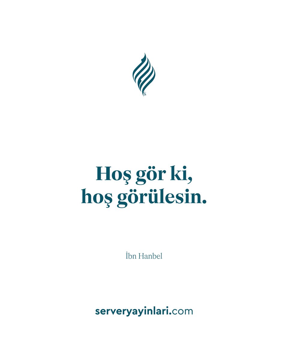 Hoş gör ki, hoş görülesin.

İbn Hanbel

#ServerYayınları #Kuran #FeyzulFurkan #Hadis #iyiniyet