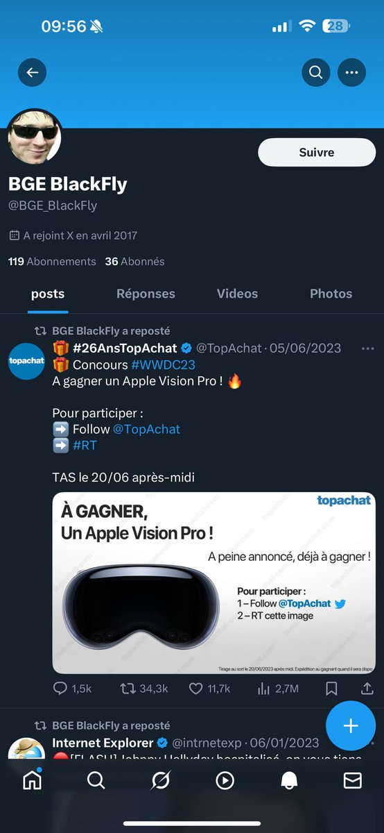 walletdecrypt's tweet photo. @BGE_BlackFly @VifEn766322 @cs2ad @cpastibo Debile ? C’est pas moi qui RT des tweet espérant gagner un casque Apple 🤣 

Mais c’est moi le débile 🤣 https://t.co/rX7Bmmys71