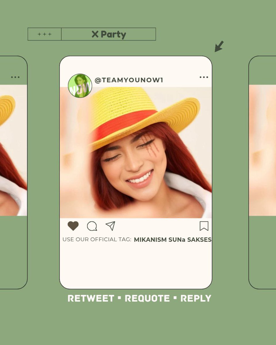 TeamYounow1's tweet photo. Help us with our TP for our Jowa!!!

Official tagline:
MIKANISM SUNa SAKSES

Reminders: 
-NO NUMBERS
-NO EMOJIS 
-NO ALL CAPS 

Layout credits: @queenieerose_17

#MikaSalamancaOnPBB https://t.co/KkX5CWCLbB