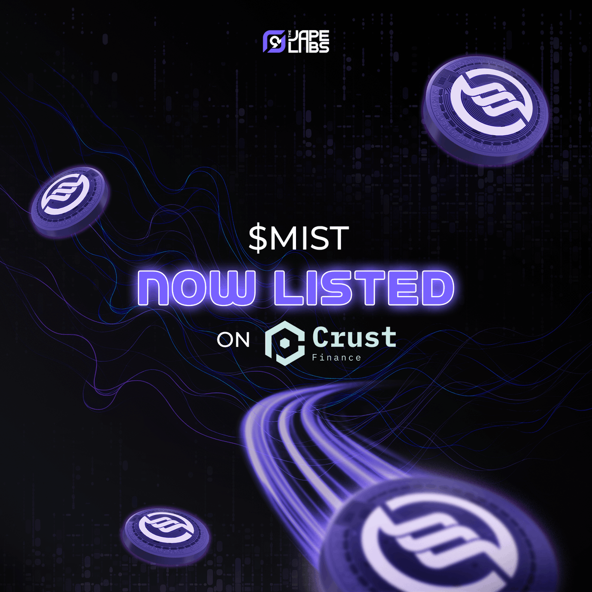 TheVapeLabs (💨,🟣) (@thevapelabs) on Twitter photo TheVapeLabs 🤝 Crust Finance
We’re partnering with Crust Finance – the MetaDEX of Monad – to bring the $MIST token to more DeFi explorers.
To celebrate, we're giving away 300K $MIST for 100 lucky winners:
• Fl <a href="/thevapelabs/">TheVapeLabs (💨,🟣)</a> & <a href="/CrustFinance/">Crust Finance</a>
• Like & RT
• Drop your wallet 👇 TheVapeLabs 🤝 Crust Finance
We’re partnering with Crust Finance – the MetaDEX of Monad – to bring the $MIST token to more DeFi explorers.
To celebrate, we're giving away 300K $MIST for 100 lucky winners:
• Fl <a href="/thevapelabs/">TheVapeLabs (💨,🟣)</a> & <a href="/CrustFinance/">Crust Finance</a>
• Like & RT
• Drop your wallet 👇