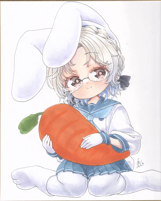 うさぎ平戸#Easter2025 #イースター  #ハッピーイースター  #Easter  #1日1絵ちま  #コピック 