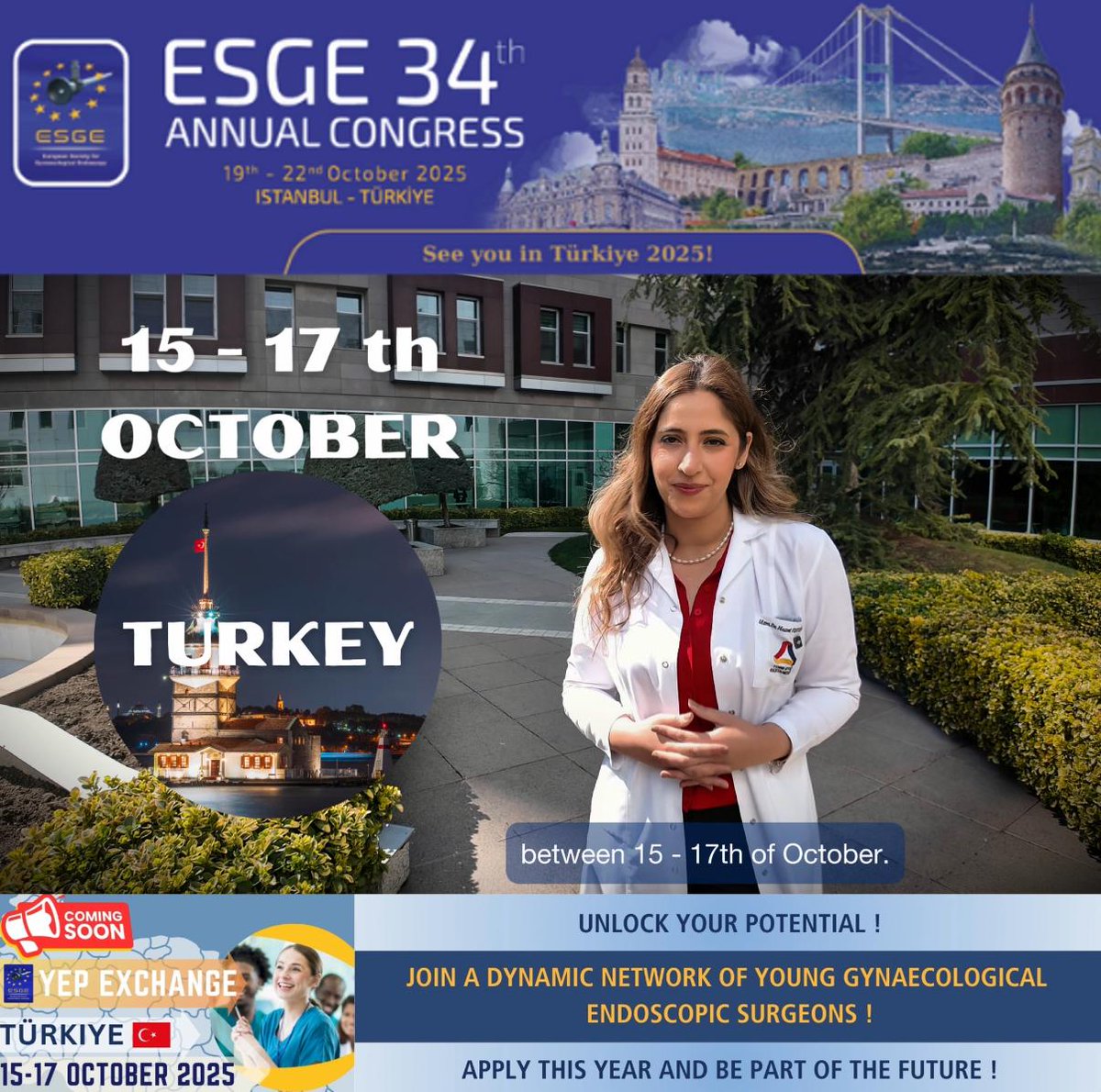 TOBB ETÜ Hastanesi'nden Avrupa'lı Genç Jinekologlara Özel Eğitim! 

TOBB ETÜ Tıp Fakültesi Hastanesi, Avrupa Jinekolojik Endoskopi Derneği (ESGE) tarafından yürütülen YEP Exchange Programme kapsamında bu yıl önemli bir bilimsel iş birliğine ev sahipliği yapacak.