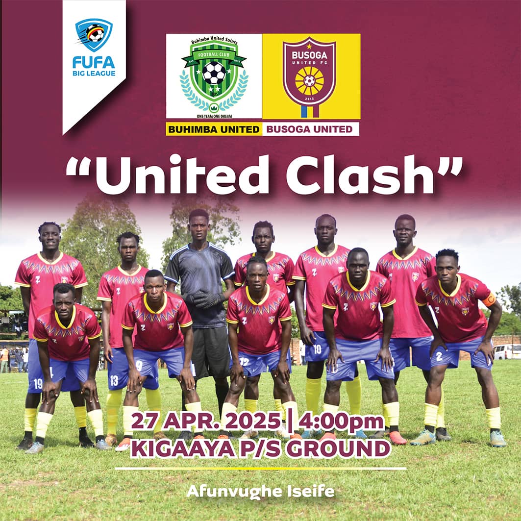 busogautdfc1's tweet photo. ⚔️ Busoga United FC vs Buhimba United
📍 Bugaaya Ground
⏰ TODAY at 4:00 PM
#Eyaife #AfunvugheIseife https://t.co/8Ou3aWiw0t