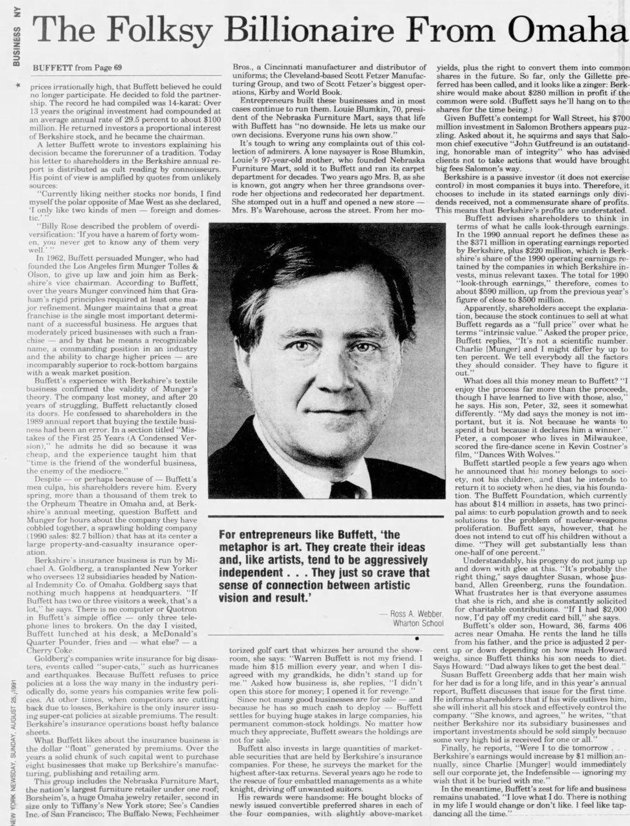 F_Compounders's tweet photo. The folksy Billionaire from Omaha https://t.co/yOdE23L6X9