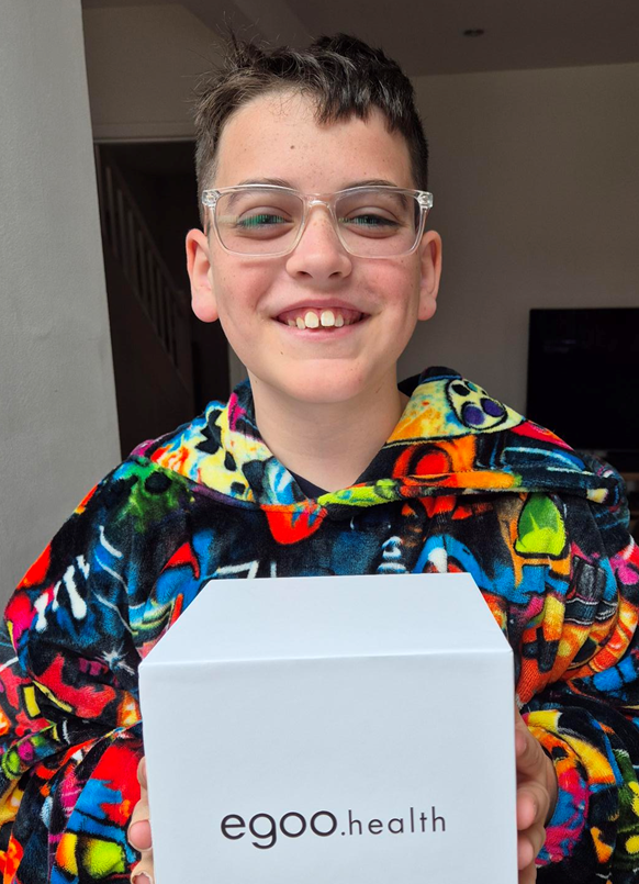 MetabolicsBCH's tweet photo. This young man is the first to test out the new Egoo home monitoring system for blood Phe in the UK! https://t.co/SxscrR6Ydu