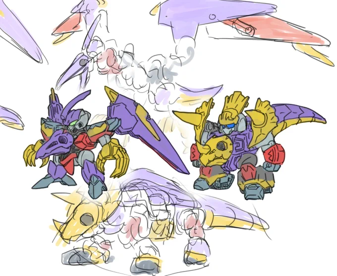 色付きラフイメージ絵 描いてないけど各所にジョイント多数 