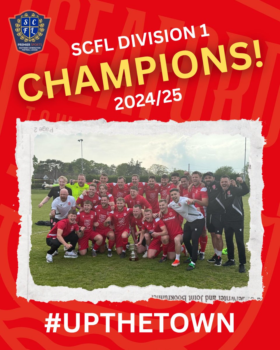 seafordtownfc's tweet image. SCFL DIVISION 1 CHAMPIONS!!!

We've done it, it's been a long season and we've been pushed all the way from day one, but after yesterday's 2-1 win at Storrington we have secured the SCFL Division 1 title!

We look forward to the celebrations before preparing for the SCFL Division…