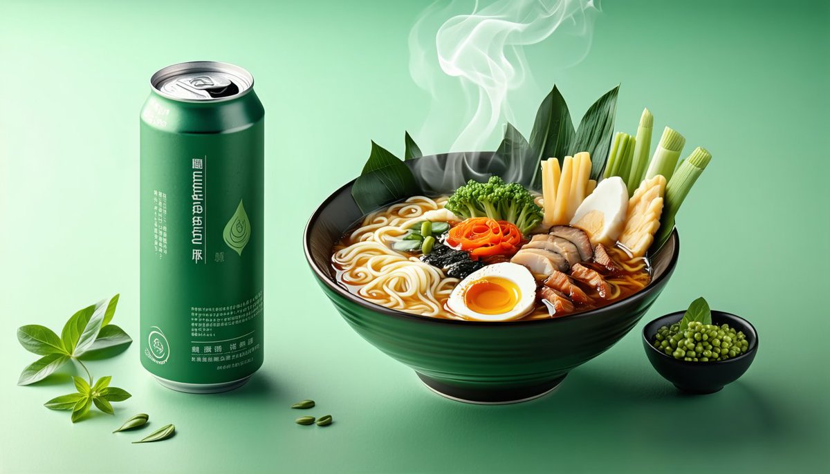 virtualprodmall's tweet photo. そんな時に閃いた！
さすがAI！
コンビニに行ったらいろんなメーカーが健康に配慮したドリンクを販売してるけど
ラーメン屋が考えた、ラーメン専用健康ドリンクを売れば買いたくなるのでは？

ということで！
一蘭さん！こういうのいかがでしょう！
@ICHIRANJAPAN 
ラーメン屋が作った、ラーメン専用ドリンク
『カテキンプロ』

ラーメンを食べる前に飲むだけ！
ラーメンの味を邪魔するだけでなく、より美味しく感じれるような味付け！

これさえ飲んどきゃ大丈夫！

私は買っちゃいますね！

＃一蘭　＃架空商品モール