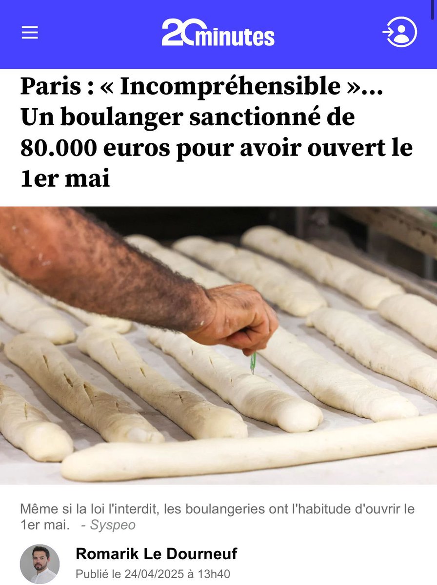 Guillaume_Bigot's tweet photo. 🔴 En macronie : 
Travailler le 1er mai, c'est 80 000€ d’amende. 
Renverser un policier, c'est 150€ d’amende. https://t.co/zPjh830rJz