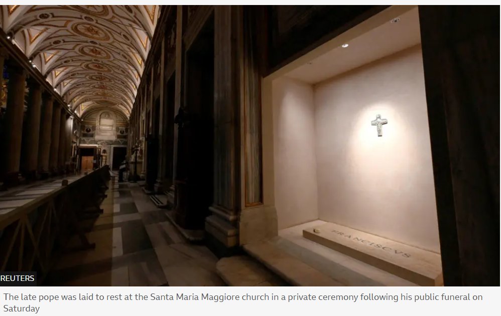I love the fact that the late #PopeFrancis asked to be buried in Santa Maria Maggiore - just across the road from the #Argentinian Embassy, the nearest place he had to home!  Not sure many have picked up on that yet...!  

It's also a beautiful, accessible and yet simple Church