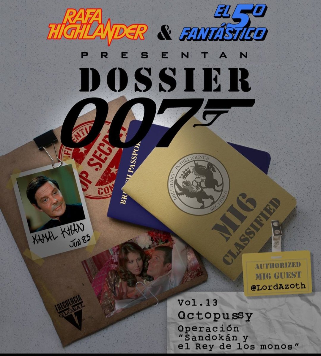 DOSSIERS BOND,esta vez con un equipo total <a href="/Lord_Azoth/">Lord_Azoth</a> y La Carme objetivo Octopussy
Los intringulis,sus protas,música la novela todo ello mezclado pero no agitado 
Lunes,martes 8:30 <a href="/RadioGava/">Ràdio Gavà</a>  radiogava.cat  Integro <a href="/FrecuenciaGlob1/">Frecuencia Global</a>  
#octopussy
#rogermo
#Ianfleming