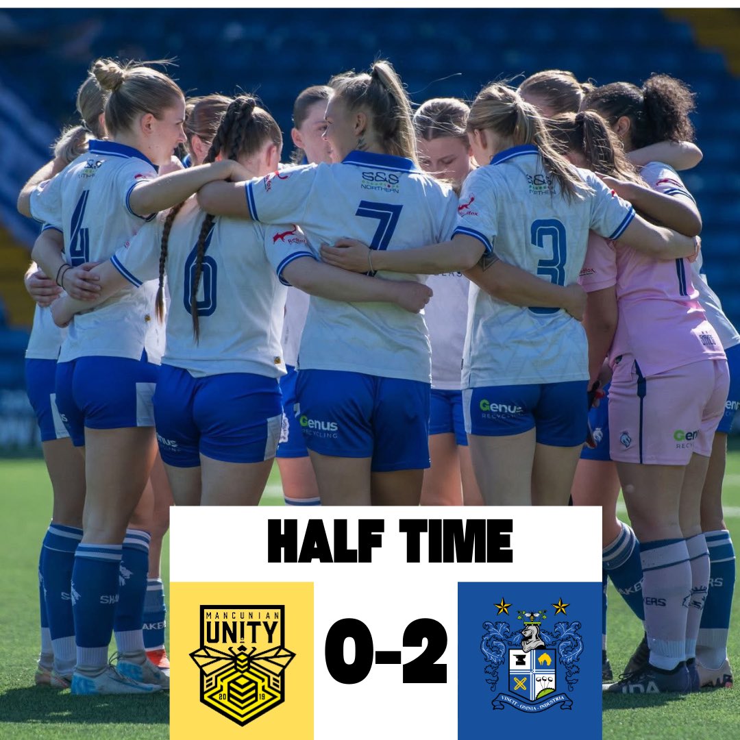 buryfc_women's tweet image. A solid first half from the Shakers, goals from Alldread and Davenport put us in command at the break!

#BuryFC | #PartOfIt ⚪️🔵