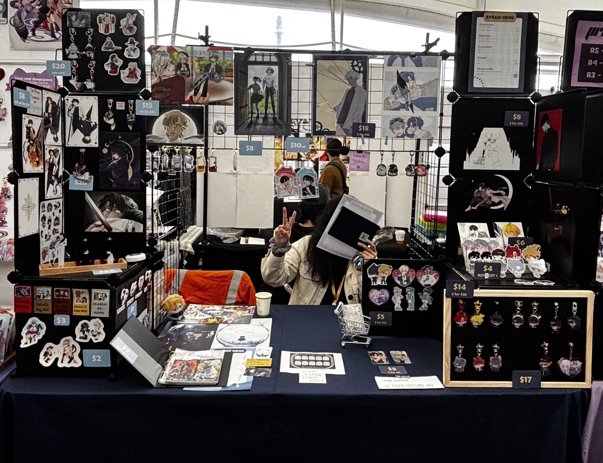 __ksgi's tweet photo. Woot woot here is my #overloadnz setup this year,, i am tabling w a friend this time ๐ฅน๐ค also unfortunately ,, i couldnt design a business card on time so i made a danky one on stinky note๐ญ๐ญ https://t.co/3lvOcPna8i