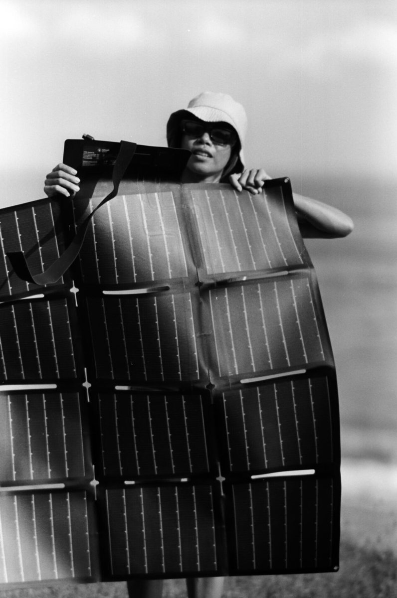 Satoshi Solar ultra-light flexible solar panel in action