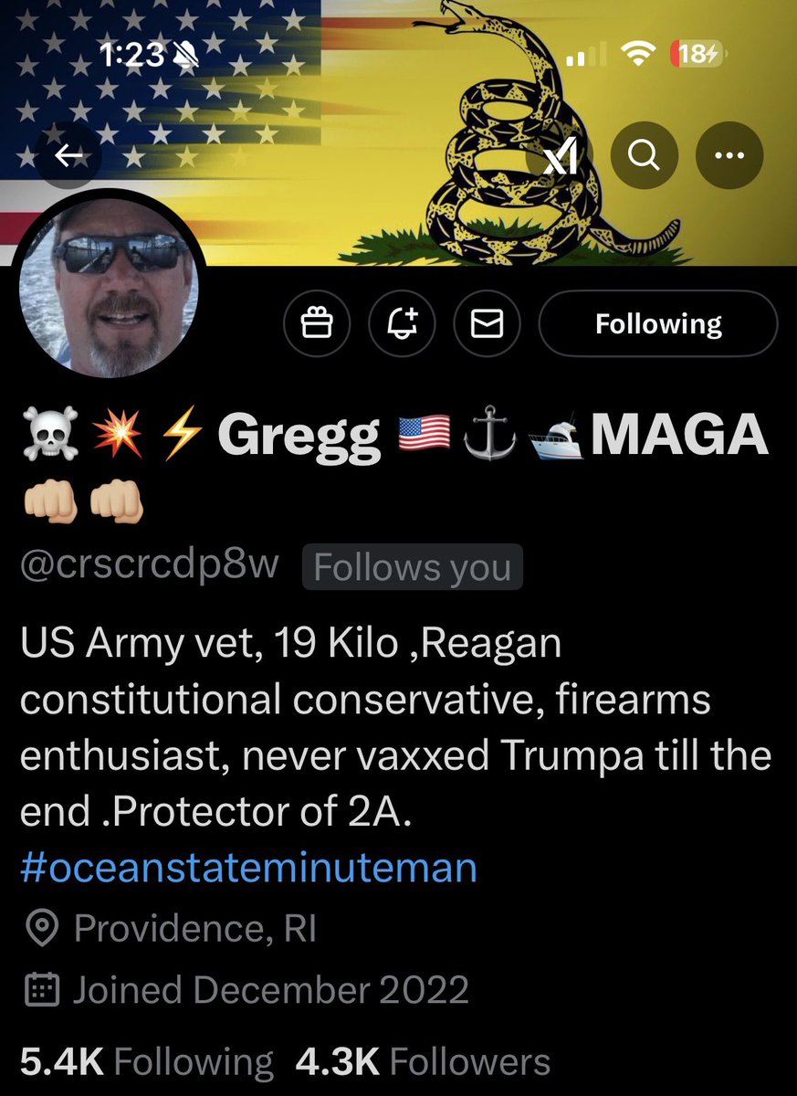 Conservative Cat (@lynnhall268) on Twitter photo Please give <a href="/crscrcdp8w/">โ ๏ธ๐ฅโก๏ธGregg ๐บ๐ธโ๏ธ๐ฅ๏ธMAGA ๐๐ผ๐๐ผ๐ฎ๐ฑ</a> a follow and a repost or shoutout to show our gratitude for his service.
US Army Veteran
Thank you for your service. We appreciate you.
*These shoutouts are unsolicited and a show of gratitude and respect and are not a request for a follow back. Please give <a href="/crscrcdp8w/">โ ๏ธ๐ฅโก๏ธGregg ๐บ๐ธโ๏ธ๐ฅ๏ธMAGA ๐๐ผ๐๐ผ๐ฎ๐ฑ</a> a follow and a repost or shoutout to show our gratitude for his service.
US Army Veteran
Thank you for your service. We appreciate you.
*These shoutouts are unsolicited and a show of gratitude and respect and are not a request for a follow back.