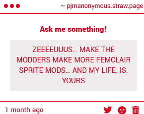 PJMAnonymous's tweet photo. sinclair femclair mod sprite https://t.co/xLNtY1jduj