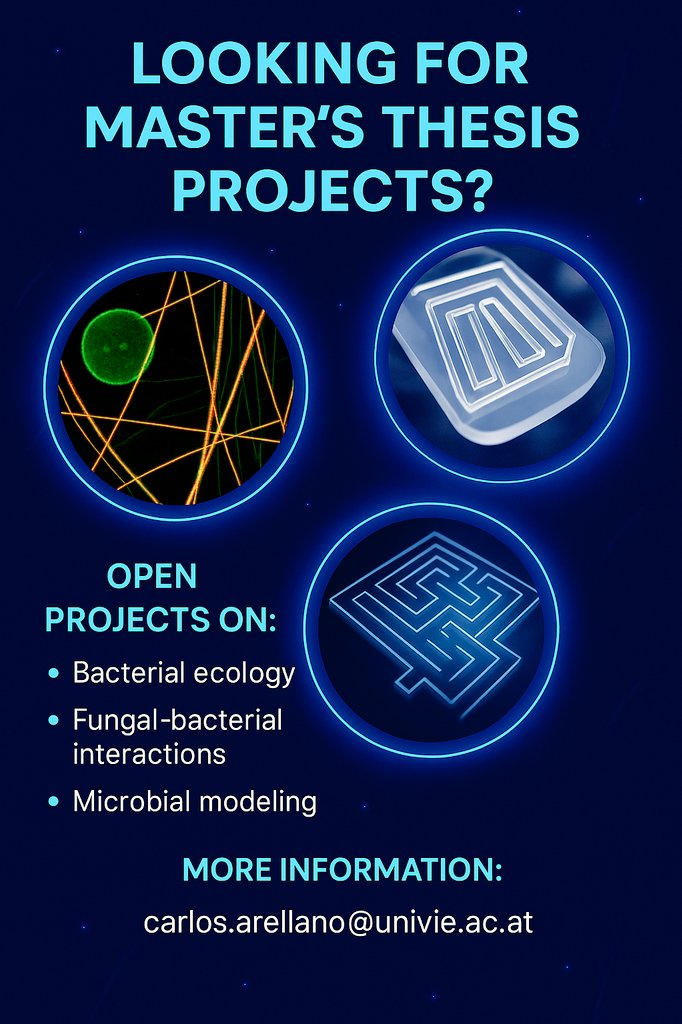 Looking for Master's thesis projects? 

Join us in Vienna to study :

- bacterial ecology
- fungal-bacterial interactions 
- microbial modeling