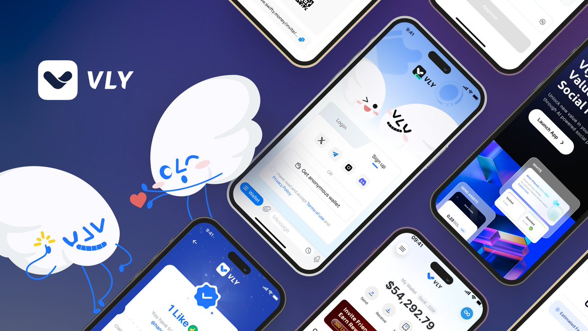 🎁VlyMoney 定期Giveaway♪
$LIKE 計2000枚をRT全員で分配🪂

個人的に大注目の、AIを活用したソーシャルペイメントプロジェクト『VlyMoney』@Vlyai