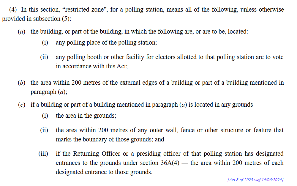 #G2025 The reason why PCF Sparkletots keeps having a portion of their logo covered up is due to Section 82(1) of the Parliamentary Elections Act 1954.

It forbids undue influence on voters during polling day, such as displays of symbols within 200 meters of a polling station.