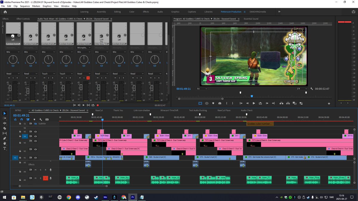 apodgaming's tweet image. Work in progress: 
Making the "All Goddess Cube Locations" video For the Skyward Sword Project. Soon there will be link-spam "No Pun Intended" going on here for published videos. Sorry #Notsorry in advance I guess. 
#GamingTutorials #SkywardSword #PremierePro