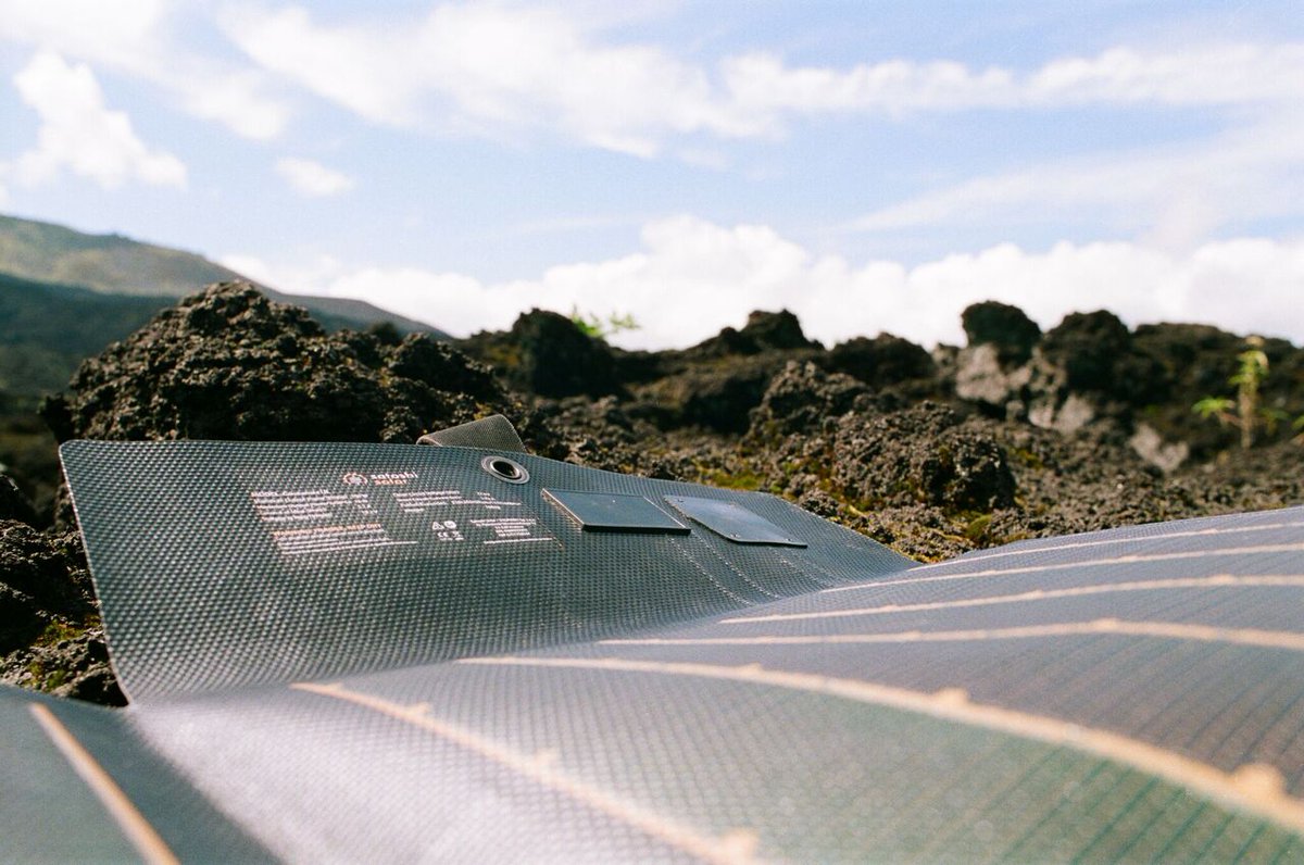 Satoshi Solar panel on location