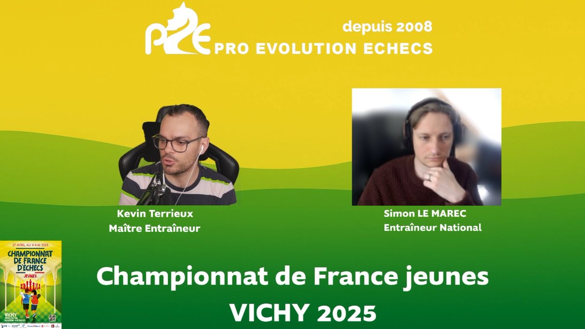 #Vichy2025 (@champfraechecs) on Twitter photo 🎁 Plusieurs packs de vidéos sont à gagner chaque jour en participant à la loterie de Pro Evolution Échecs organisée sur le stream du Championnat de France Jeunes !
Plus d'infos sur vichyjeunes2025.ffechecs.org/plusieurs-pack…
#Vichy2025 <a href="/P2EKev/">Pro Evolution Echecs</a> 🎁 Plusieurs packs de vidéos sont à gagner chaque jour en participant à la loterie de Pro Evolution Échecs organisée sur le stream du Championnat de France Jeunes !
Plus d'infos sur vichyjeunes2025.ffechecs.org/plusieurs-pack…
#Vichy2025 <a href="/P2EKev/">Pro Evolution Echecs</a>