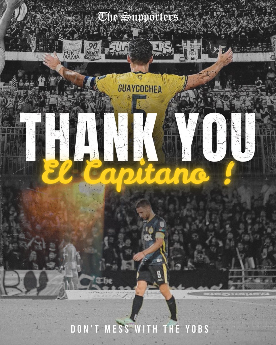 To Our Captain ,

Leaders come and go, but legends leave a mark forever. Thank you for being our captain, our fighter, our pride. Good luck, Lucho !

 " We call him Lucho. He Argentina.
He came to score, came to score score score. Luciano Guaycochea, Once A Yobs Always A Yobs "