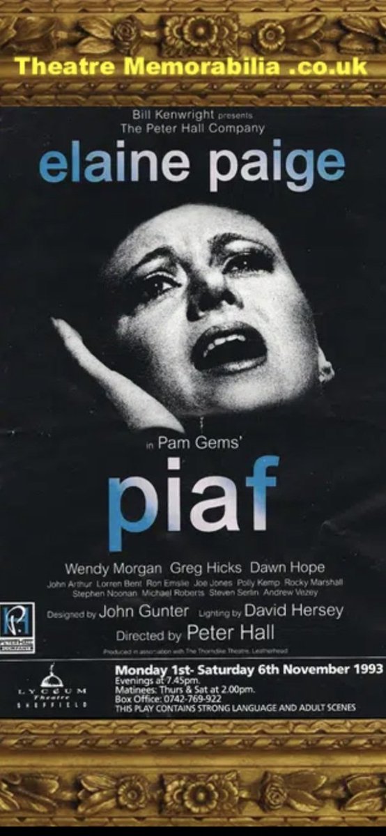 Enjoying listening to <a href="/elaine_paige/">Elaine Paige</a> looking back on 60 years of her wonderful career with <a href="/ZoeTheBall/">Zoe Ball</a> on <a href="/BBCRadio2/">BBC Radio 2</a> produced by <a href="/jessrickson/">Jessica Rickson 💙</a> .Remember Elaine <a href="/SheffieldLyceum/">SheffieldLyceum</a> in Piaf in 1993 before the West End.Brilliant