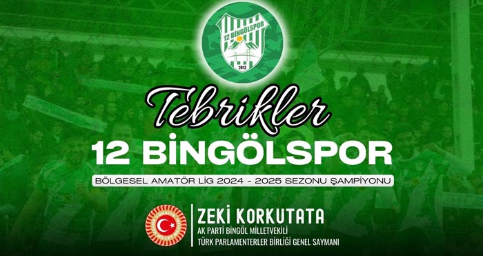 Milletvekili Zeki Korkutata’dan 12 Bingölspor’a tebrik mesajı bingolnethaber.com/haber/milletve…