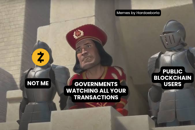 ZcashNigeria's tweet image. While governments watch public blockchains like Lord Farquaad eyeing his knights, @Zcash users are just chilling in the corner — private, protected, and unbothered.
#Zcash #Meme #Zeme #Web3 #Crypto #PrivacyMatters